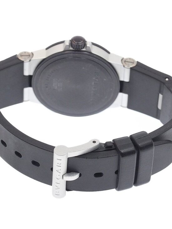 BVLGARI aluminum AL32TA Date Carbon black Dial Quartz Boy\'s Watch_945309 main image 4